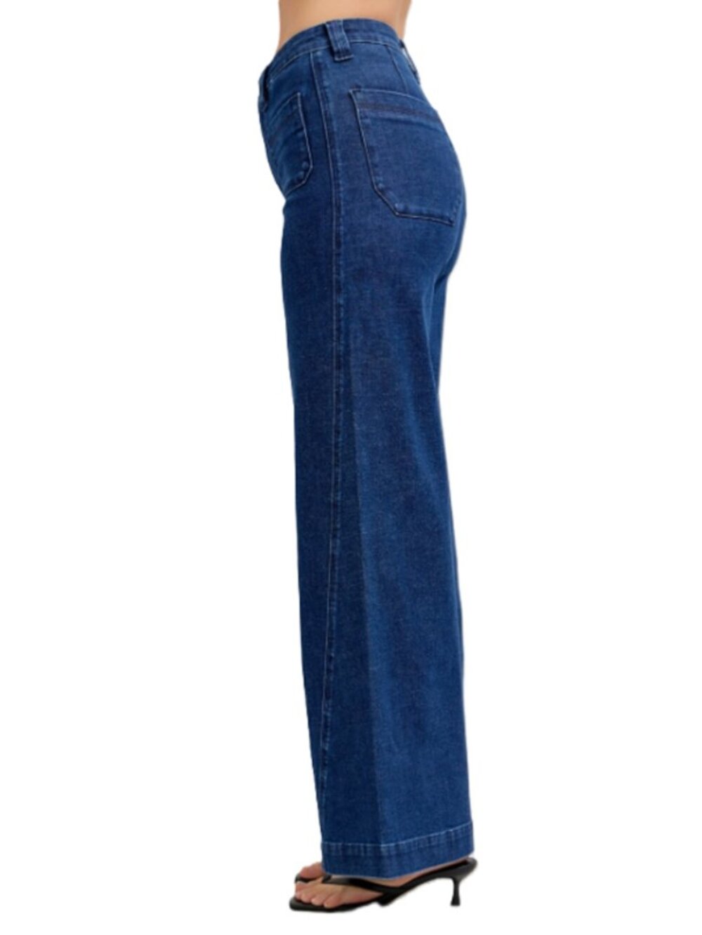 Judy Blue High Waisted Twisted Seams Retro Wide Leg Jean - Picture 2 of 6